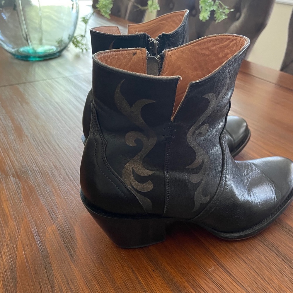 Lucchese black booties